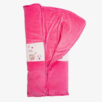 Saco de dormir para bebé rosa con capucha Pillin - miniatura 4