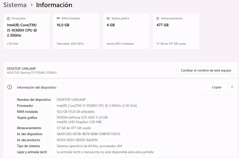 ASUS TUF Gaming F15 - 6