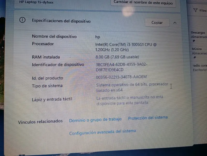 Notebook hp 15-dy2  10 generación funcionando - 4
