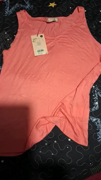 Polera sin mangas rosada para mujer talla S - miniatura 1