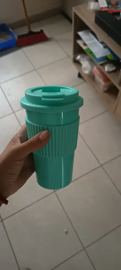 Vaso reutilizable color turquesa - miniatura 1