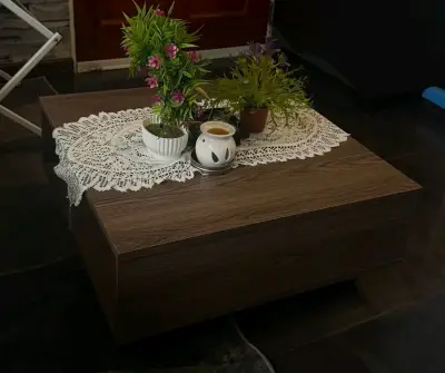 Mesa de Centro de Madera con Cajón - miniatura 2
