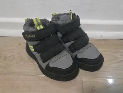 Botines para niños Colloky gris con velcro - miniatura 1