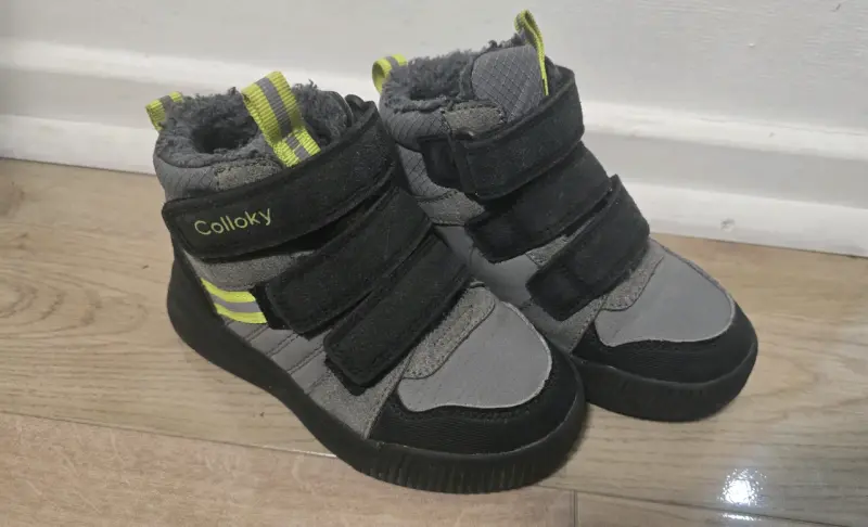 Botines para niños Colloky gris con velcro - 3