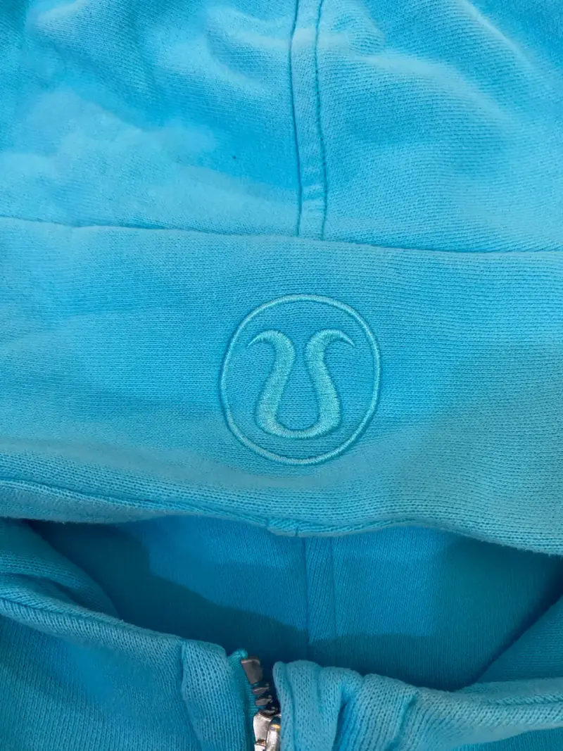 Polerón azul con capucha y cierre Lululemon xs/s - 4