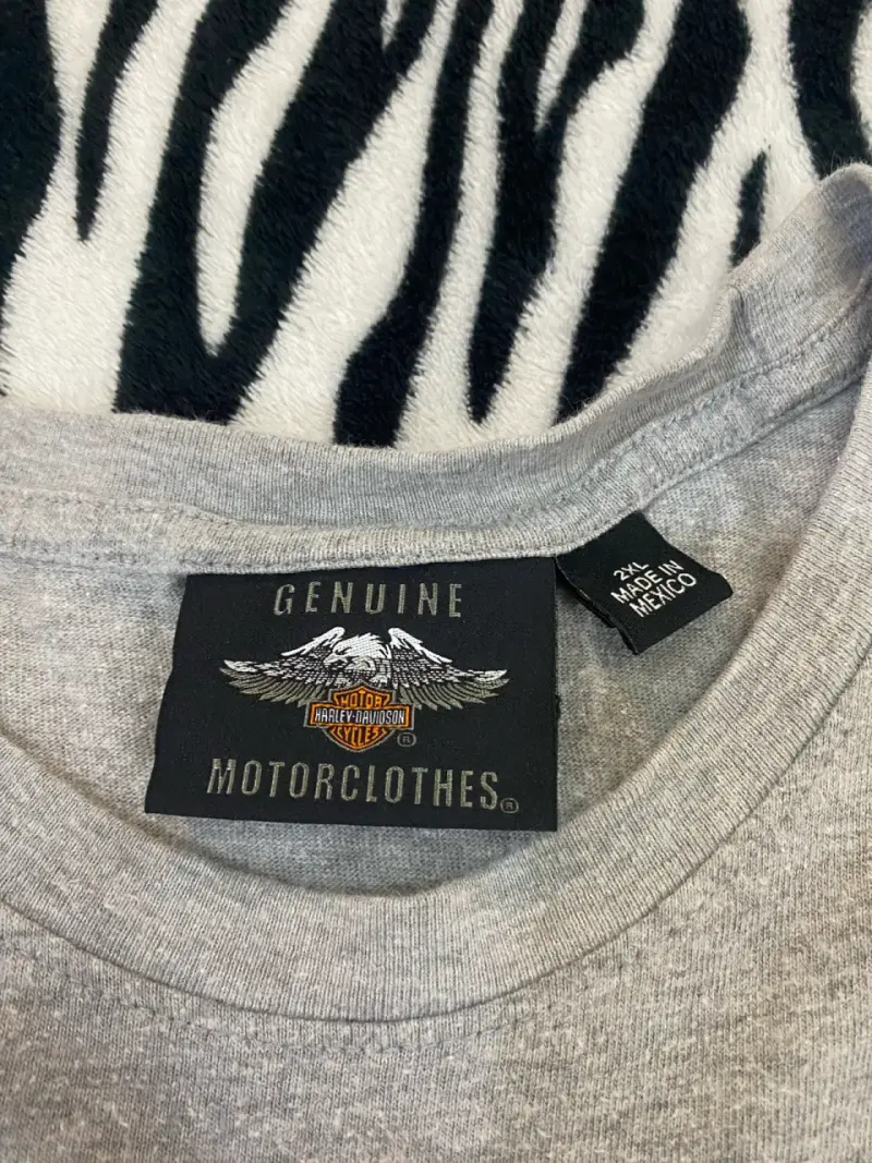 Polera Harley-Davidson gris con diseño gráfico - 3