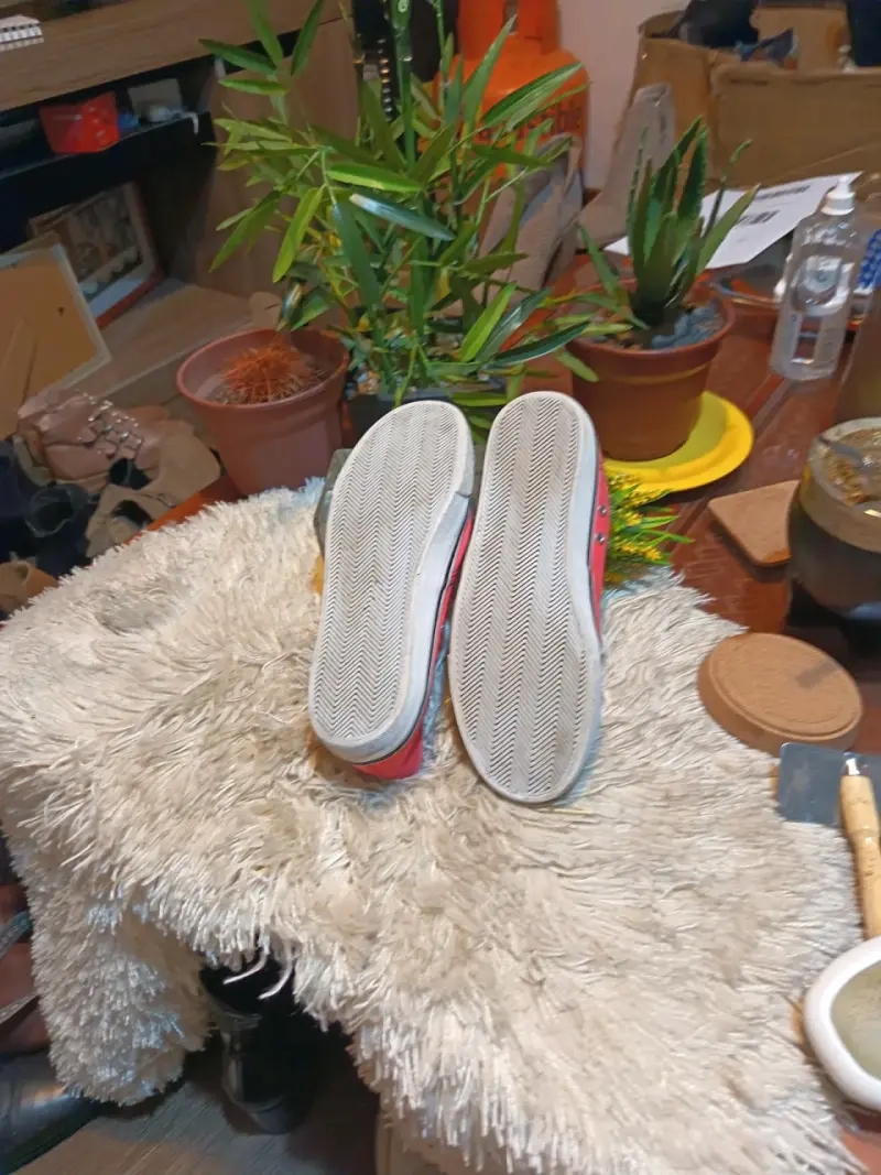 Lindas Zapatillas lona fuccia H&M - 5
