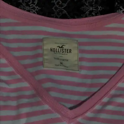 Camisa rayada rosa Hollister - miniatura 2
