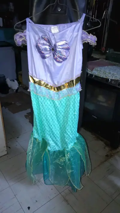 Disfraz de sirena para niña con lentejuelas - miniatura 1