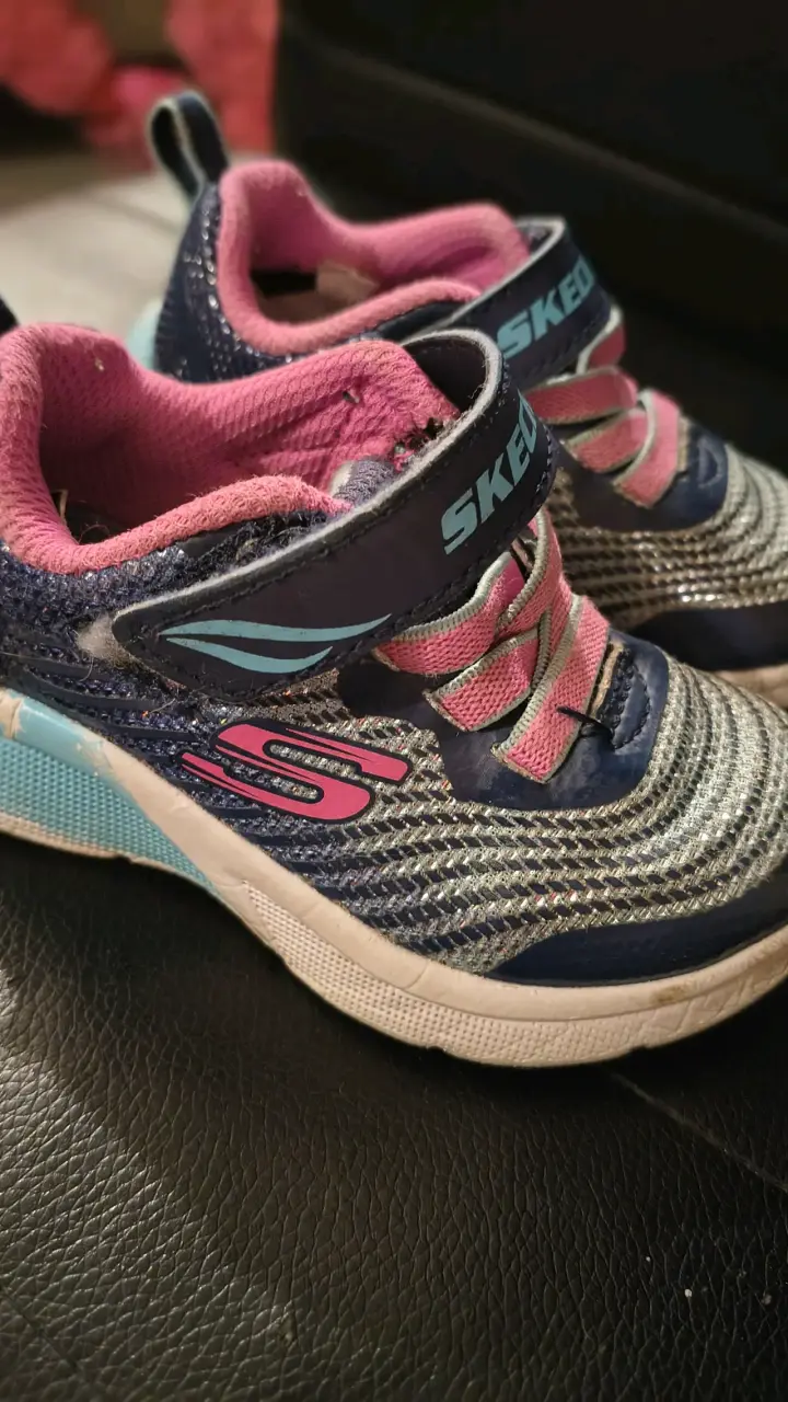 Zapatillas deportivas para niños Skechers azul y rosa - 2