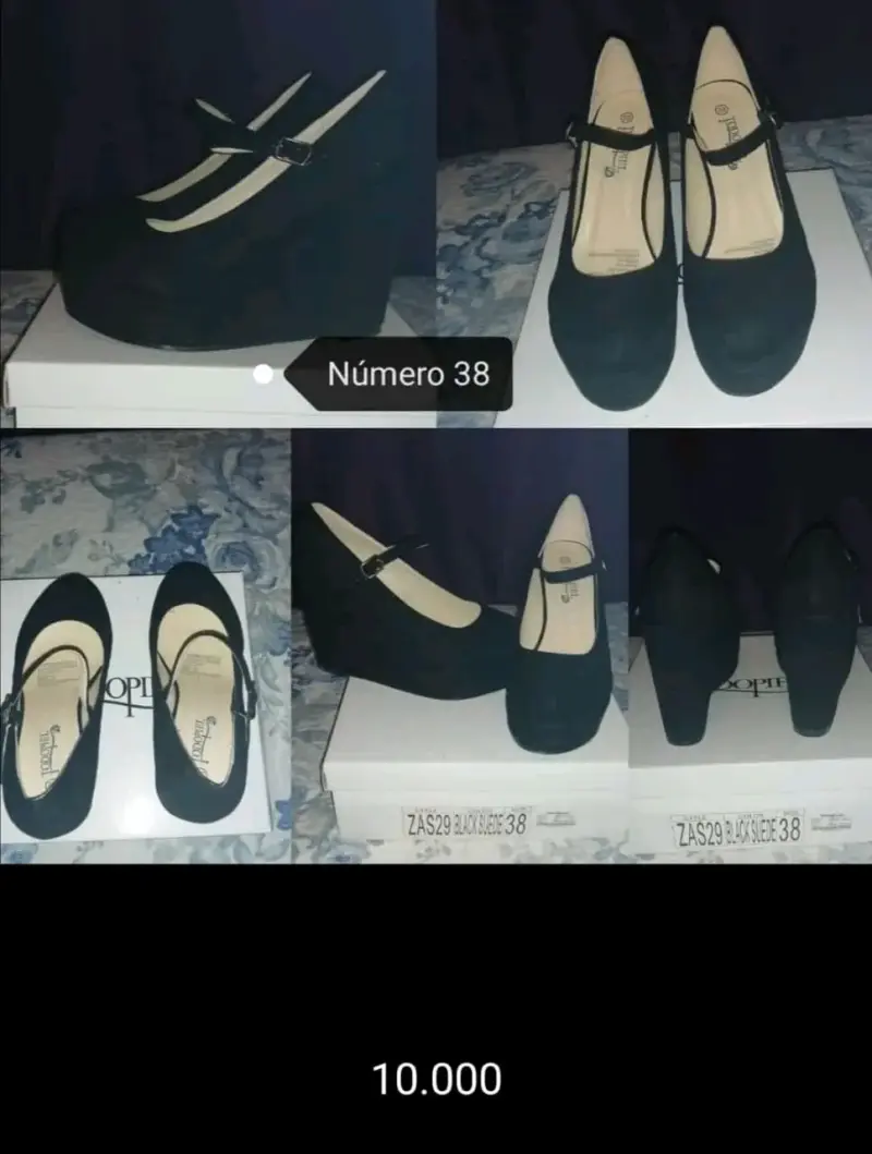 Zapatos de tacón negro talla 38