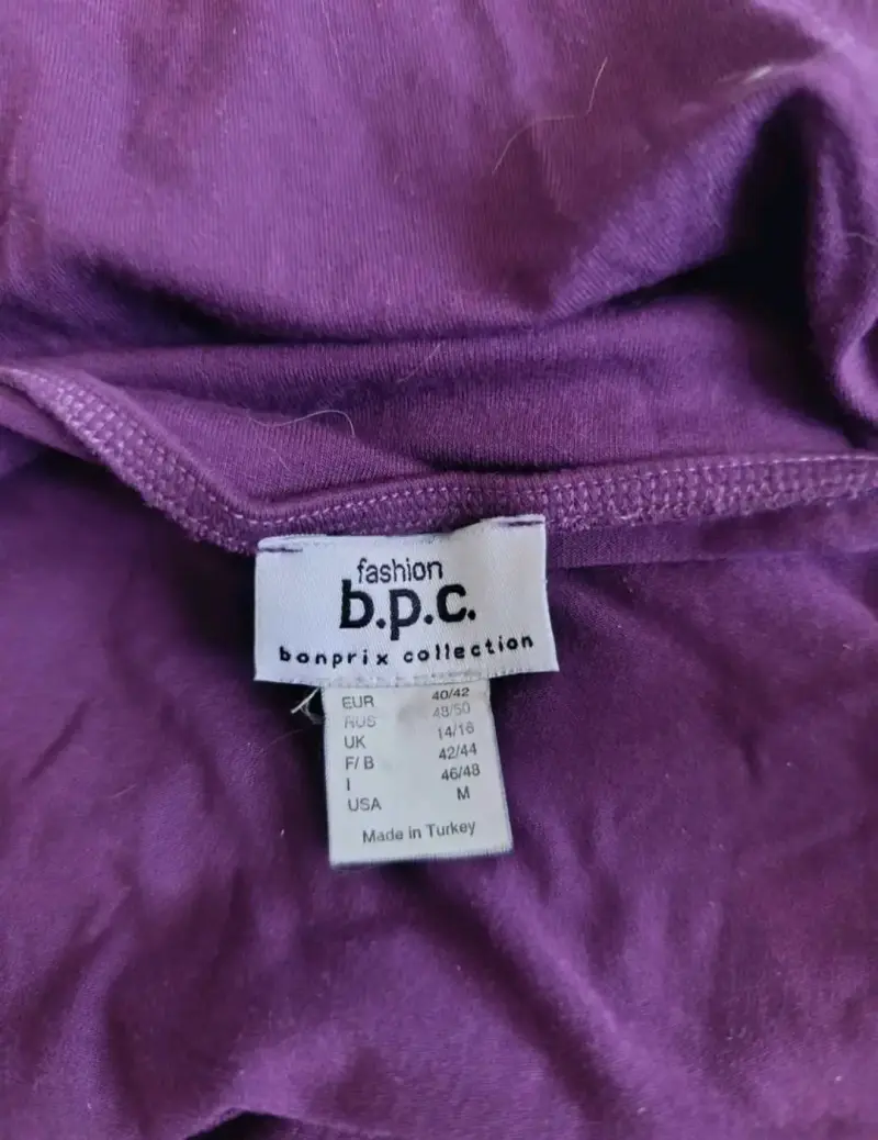 Vestido morado con lentejuelas M - 3