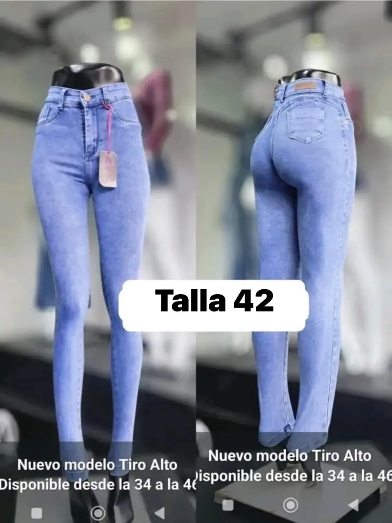 Jeans Mujer Tiro Alto Talla 42