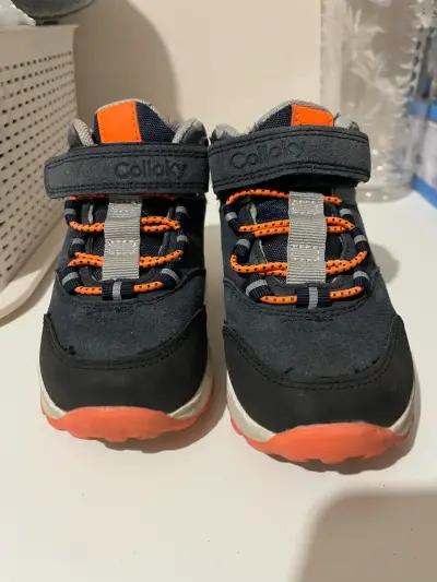 Zapatillas infantiles Colloky azul y naranja - miniatura 1