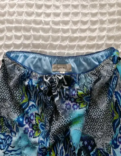 Falda midi azul talla S - miniatura 1