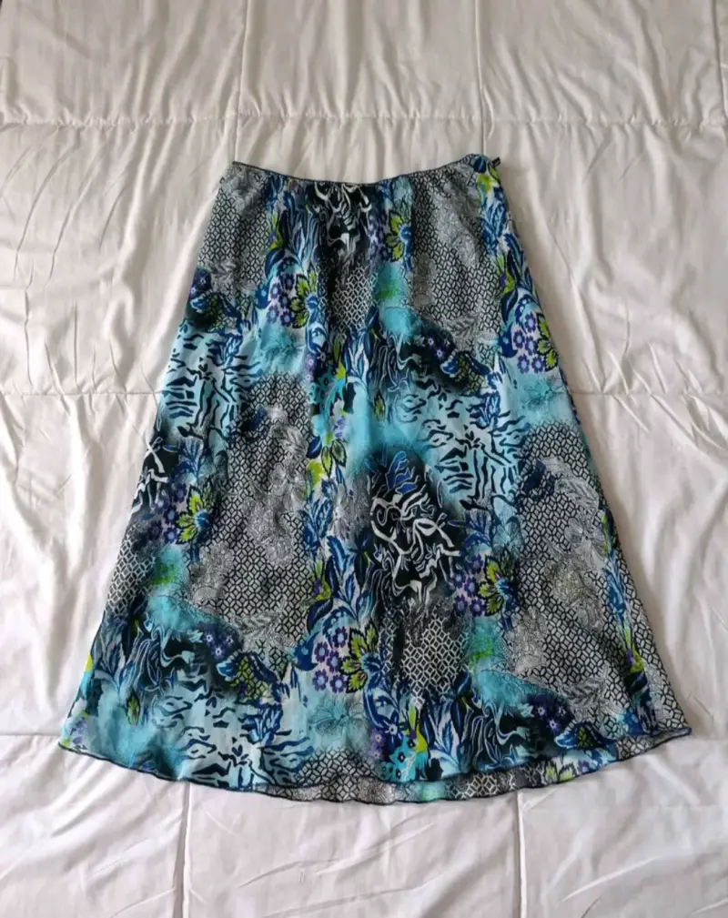 Falda midi azul talla S - 2