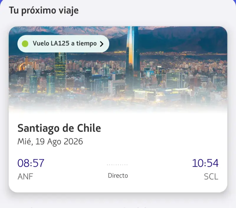 Se vende pasaje en LATAM Antofagasta - Santiago