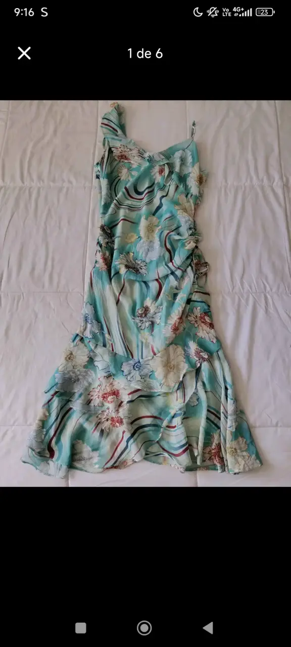 Vestido largo floral veraniego talla M - 1