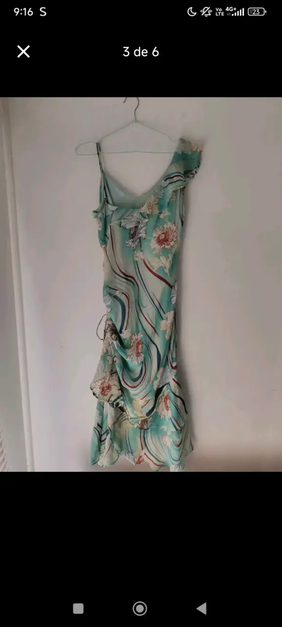 Vestido largo floral veraniego talla M - 2