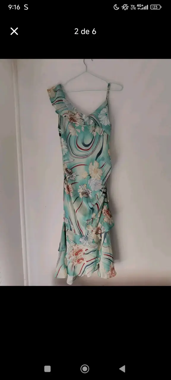 Vestido largo floral veraniego talla M - 3