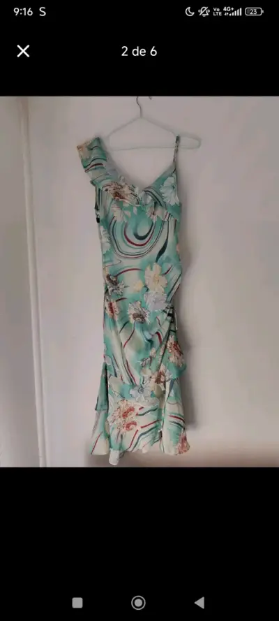 Vestido largo floral veraniego talla M - miniatura 3