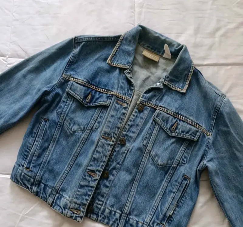 Chaqueta de mezclilla azul para mujer XS - 1
