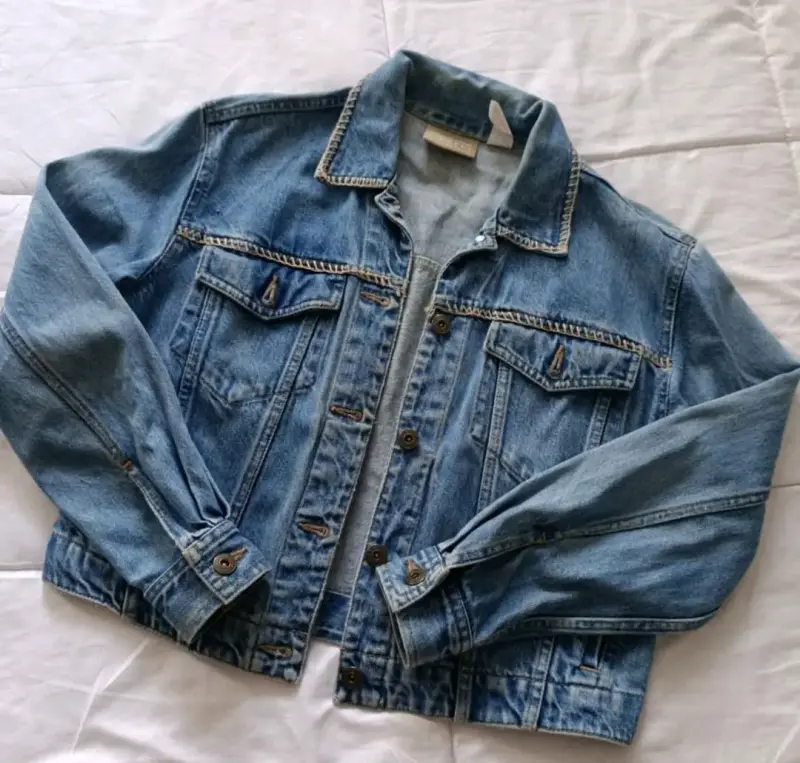 Chaqueta de mezclilla azul para mujer XS - 2