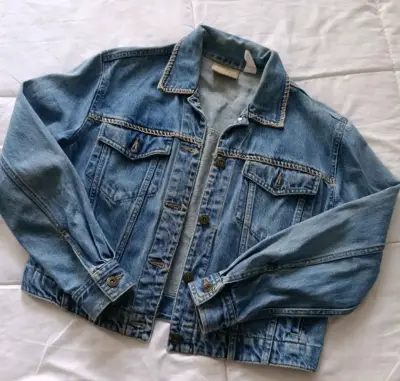 Chaqueta de mezclilla azul para mujer XS - miniatura 2