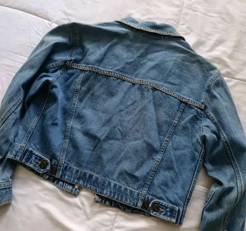 Chaqueta de mezclilla azul para mujer XS - 4