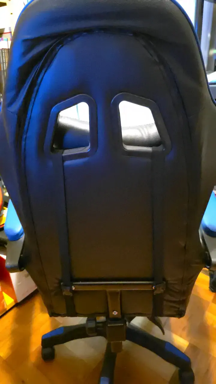 Silla gamer ergonómica azul y negra Chaho - 2