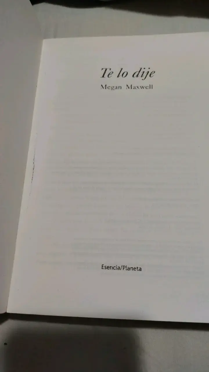 Libro 'Te lo dije' de Megan Maxwell - 4