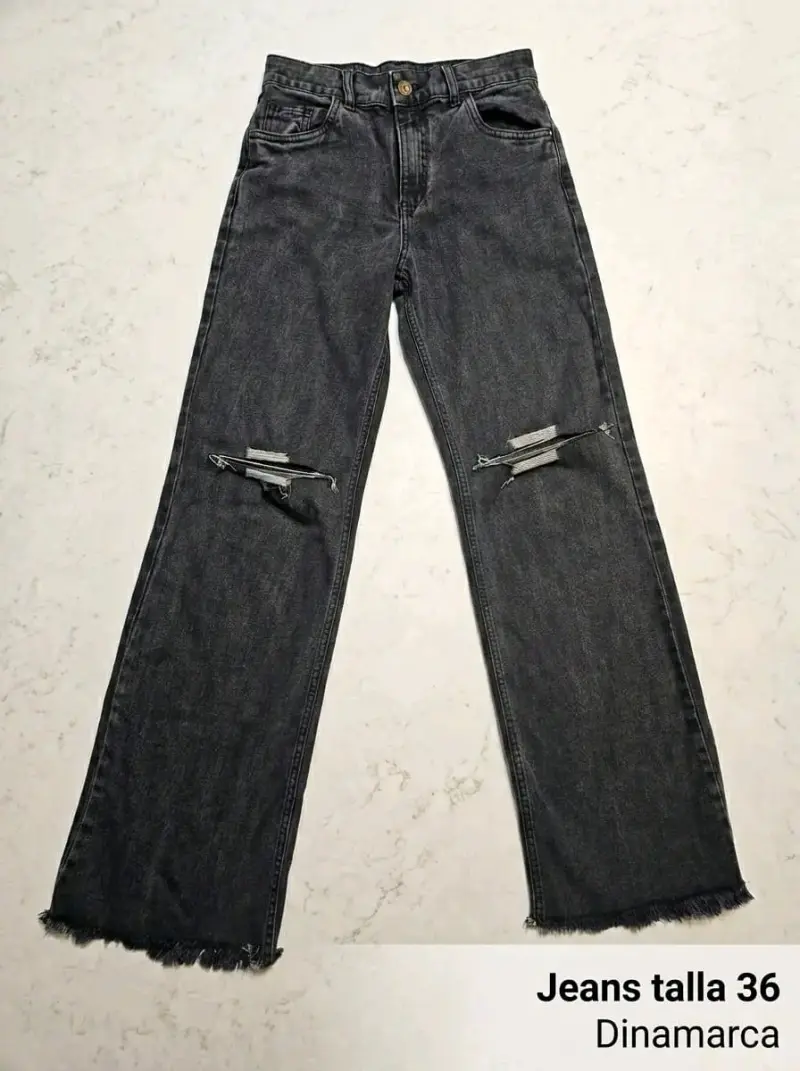 Jeans de Mujer Talla 40 con Cierre Decorativo - 4