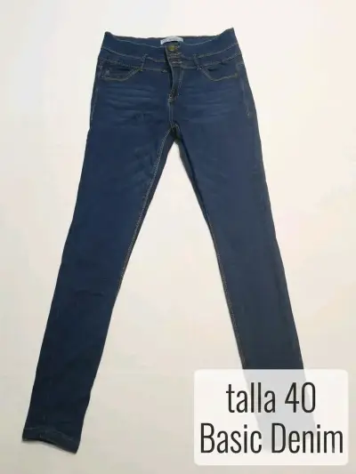 Jeans de Mujer Talla 40 con Cierre Decorativo - miniatura 5