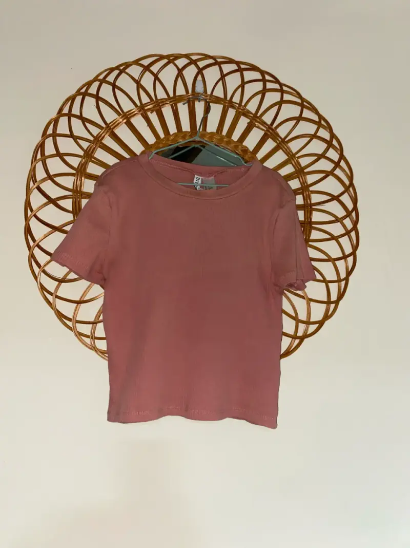 Polera rosa de algodón para mujer - 2