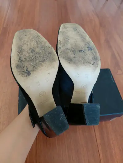 Zapatos de Tacón Negro Via Uno con Hebilla - miniatura 5