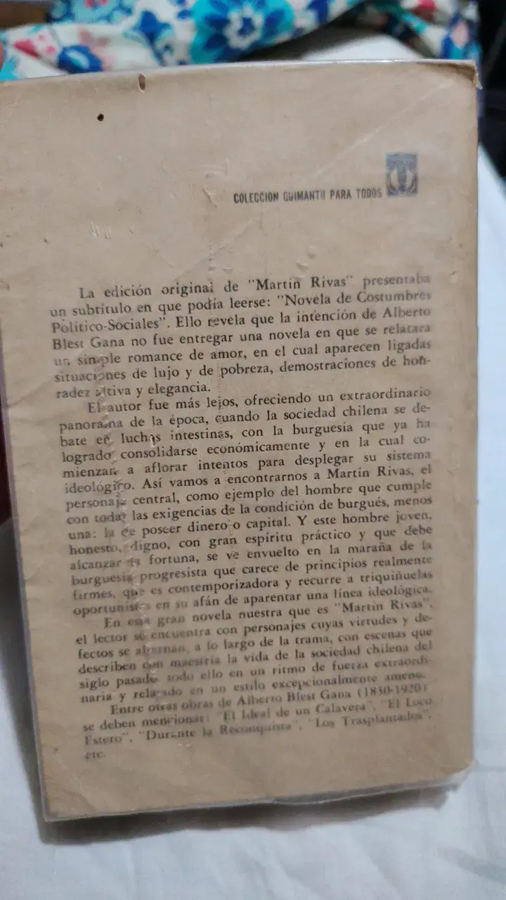 Libro Martin Rivas de Alberto Blest Gana - 2