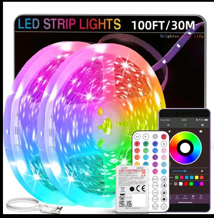 Luces LED RGB 40M con Control Remoto y App - 1