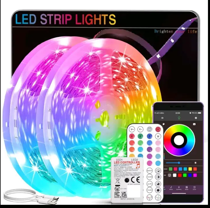 Luces LED RGB 40M con Control Remoto y App - 2