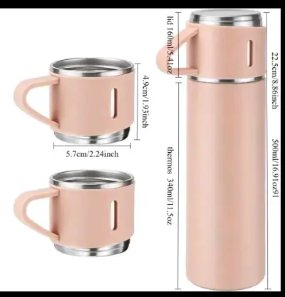 Set de Termo y Tazas Rosado 500ml - miniatura 2