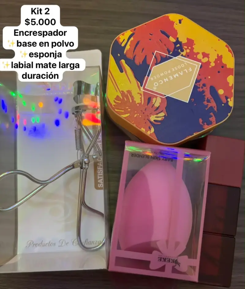 Kit de Maquillaje con Encrepador y Polvo Flamenco