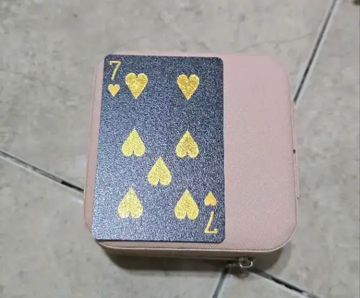 Estuche organizador de joyas portátil rosa - 5