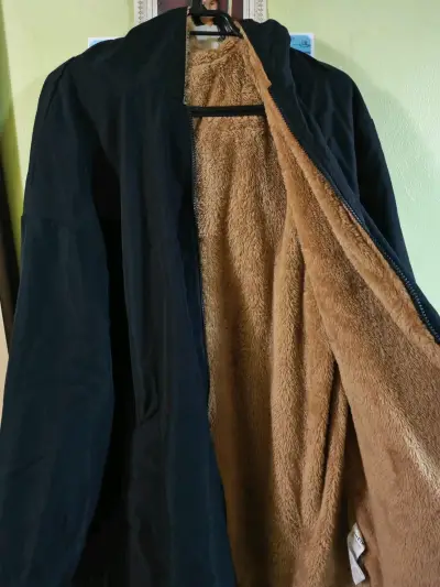 Chaqueta  de invierno negra con forro térmico para - miniatura 1