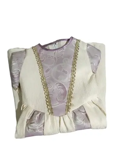 Vestido de niña elegante con encaje y lazo - miniatura 3