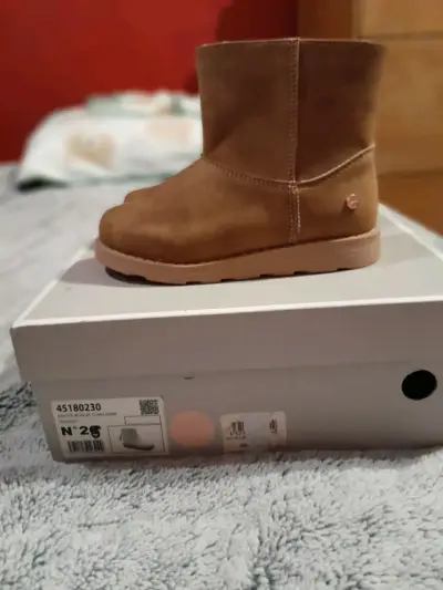 Botines de niña color camel con forro interior - miniatura 1