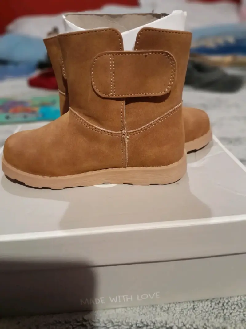 Botines de niña color camel con forro interior - 2