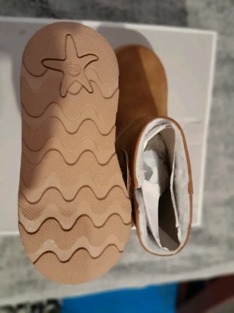 Botines de niña color camel con forro interior - 4