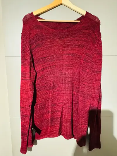 Suéter rojo de punto H&M hombre - miniatura 1