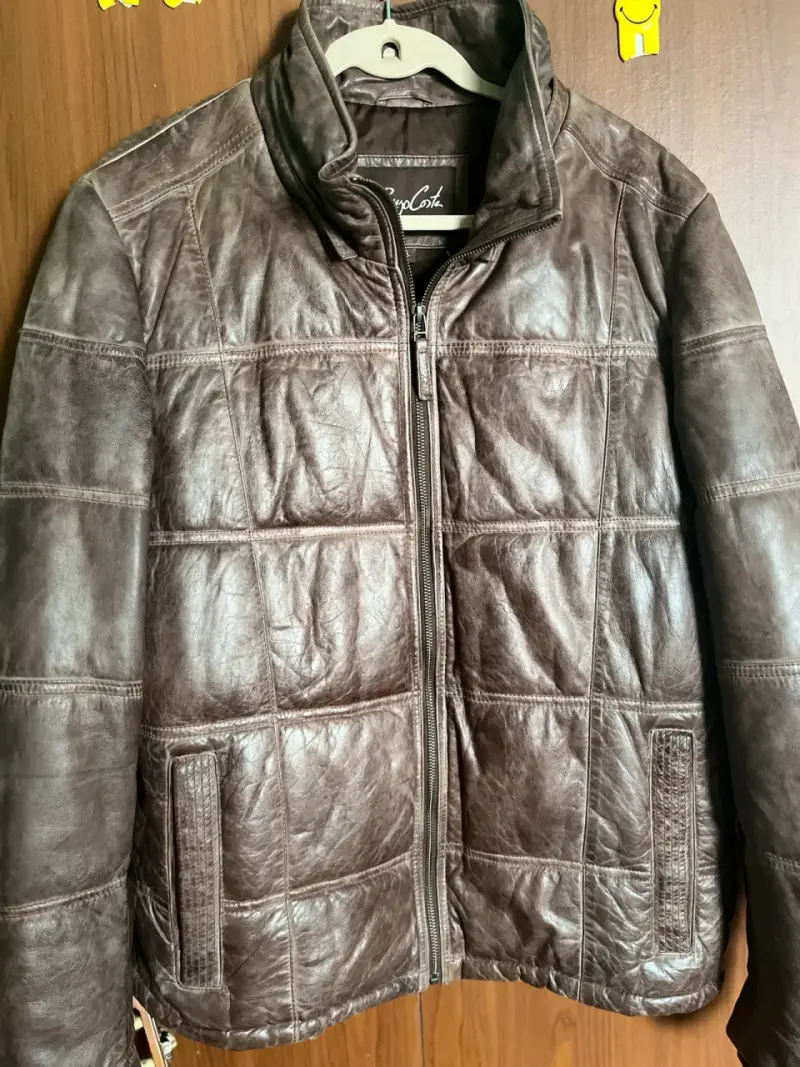 Chaqueta de cuero marrón Revo Costa - 5