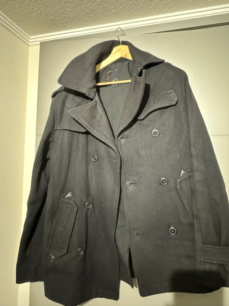 Abrigo negro de lana para hombre Americanino - 1