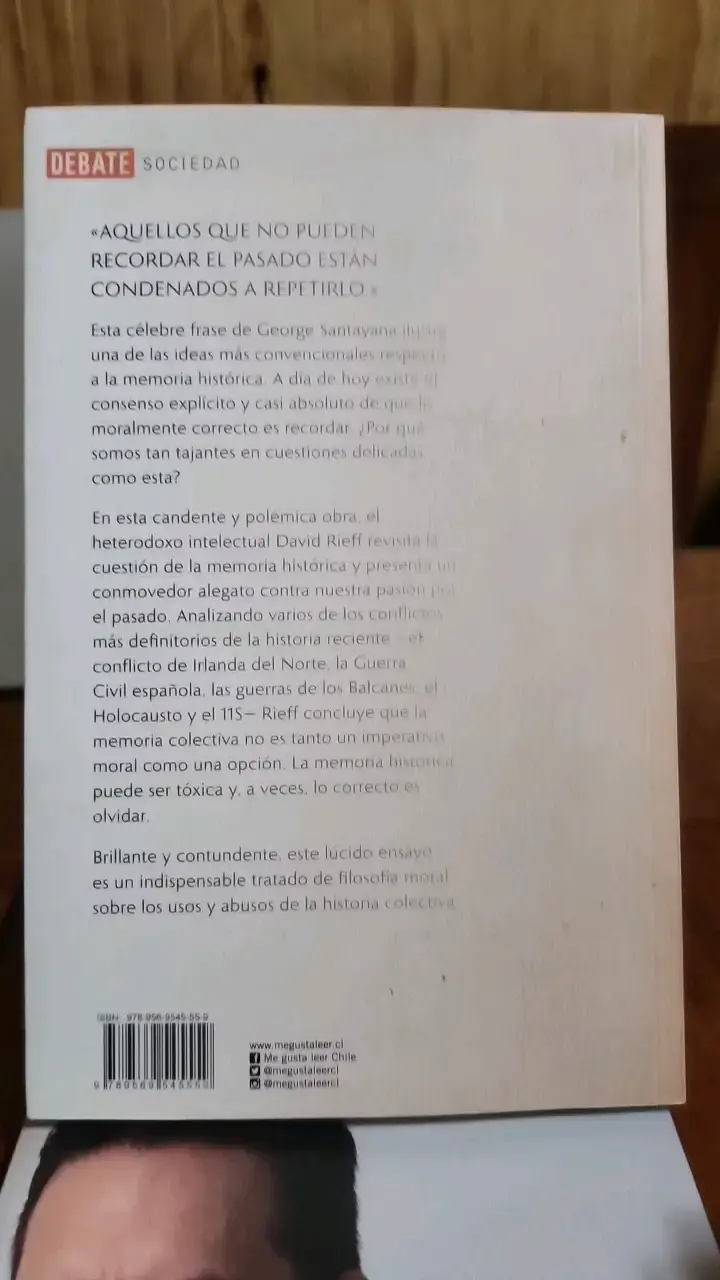Libro Elogio del Olvido de David Rieff - 2